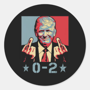 0 2 Grappige Trump 2024 Trump 2024 Winnaar Overwin Ronde Sticker