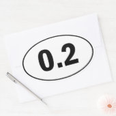 0.2 mijl grappige lopende Sticker (Envelop)