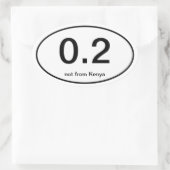 0.2 Pardon Sticker, niet uit Kenia Ovale Sticker (Tas)