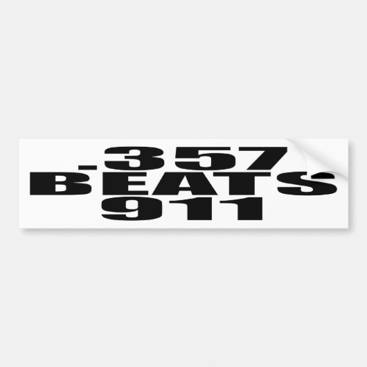 0,357 Beats 911 Bumpersticker (Voorkant)