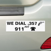 0,357 slagen 911 bumpersticker (Op auto)