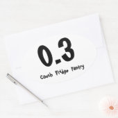 0.3 Couch Koelkast Pantry Ovale Sticker (Envelop)