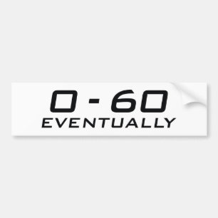 0-60 Uiteindelijk Bumpersticker