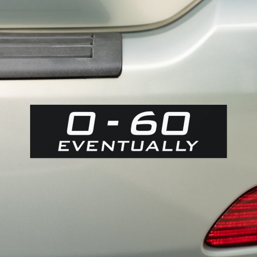 0-60 Uiteindelijk Bumpersticker (Op auto)