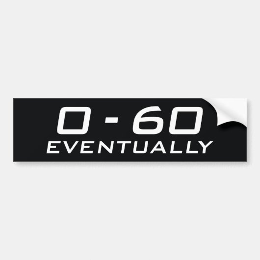 0-60 Uiteindelijk Bumpersticker (Voorkant)