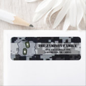 0,75 po x 2,25 po Adresse de retour Étiquette Mari (En situation)