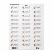 0,75 x 2,25-inch Return Address Label Boho Deer Bu (Full Sheet)