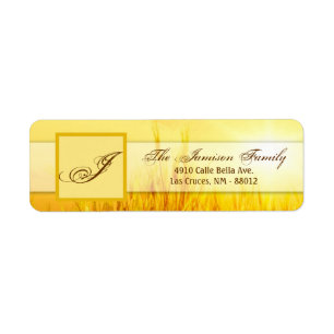 0,75 x 2,25-inch Return Address Label Sunrise Whea