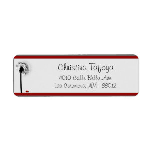 0,75 x 2,25-inch Return Address Lady Bug op Dandel Etiket