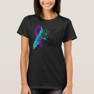 0 Blijf Vechtlint Mentale Gezondheid Zelfmoord Bew T-shirt