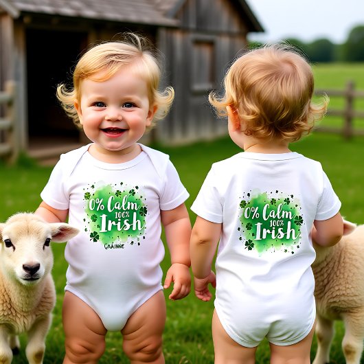 0% Calm, 100% Irish for Spirited Sprouts Romper