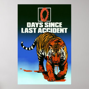 0 dagen sinds het laatste ongeval Japanse abstract Poster