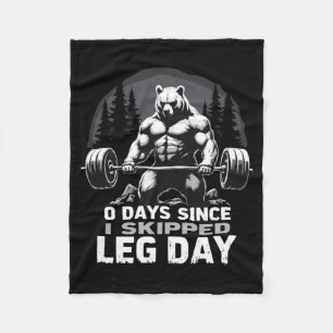 0 dagen sinds overgeslagen been-dag krachttraining fleece deken