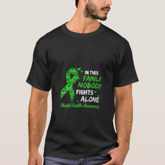 0 Dames Vlinderlint Niemand Vecht Alleen Ment T-shirt