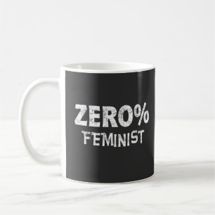 0% feministisch anti-feminisme 0% feministisch koffiemok