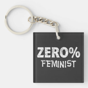 0% feministisch anti-feminisme 0% feministisch sleutelhanger