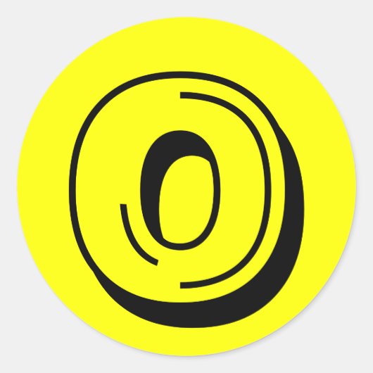 0 Grote Ronde Geel Aantal Stickers door Janz (Voorkant)