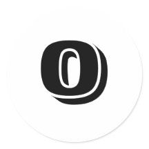 0 grote ronde witnummers stickers van Janz