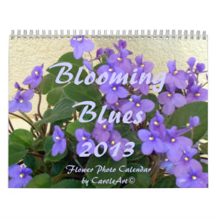 0 het Bloeien van 2013 Blauw Kalender