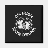 0% Iers 100% Drink Saint Patrick Day 1 Magneet (Voorkant)