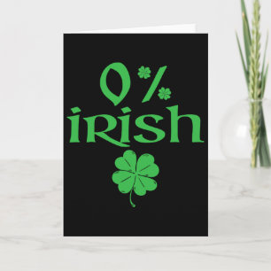 0% Iers Patrick's Day Shamrock Clover Familie Groe Kaart