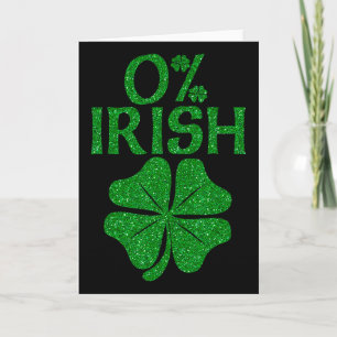 0% Ierse Shamrock Gelukkig Gelukbrengend St. Patri Kaart