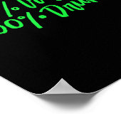 0% Irish 100% Drunk Funny St Patricks Day Gift Sai Poster (Hoek)