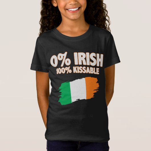 0% Irish 100% Kissable T-shirt (Voorkant)