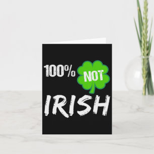 0% Irish Shamrock Happy St Patricks Day 100% Niet Kaart