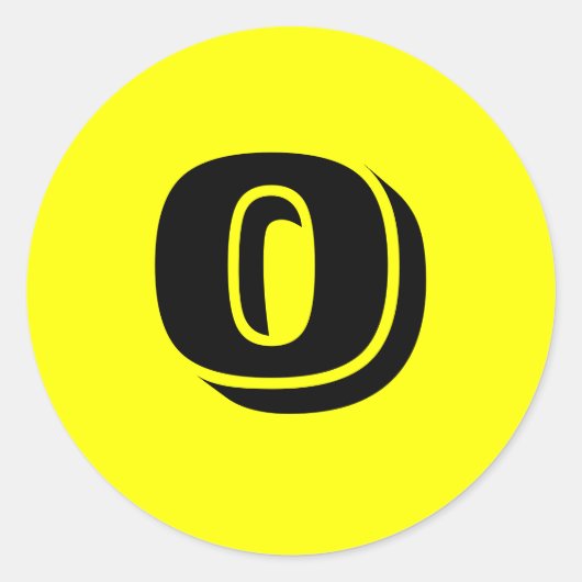 0 Kleine Ronde Geel Aantal Stickers door Janz (Voorkant)