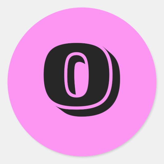 0 kleine ronde Violet Number stickers van Janz (Voorkant)