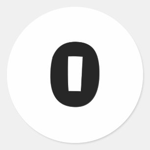0 Kleine Ronde Witte Aantal Stickers door Janz