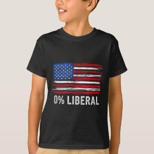 0% liberaal nul procent anti liberaal republikeins t-shirt
