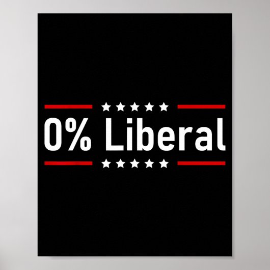 0% Liberal - Zero Percent Statement Poster (Voorkant)