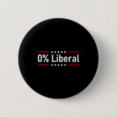 0% Liberal - Zero Percent Statement Ronde Button 5,7 Cm (Voorkant)