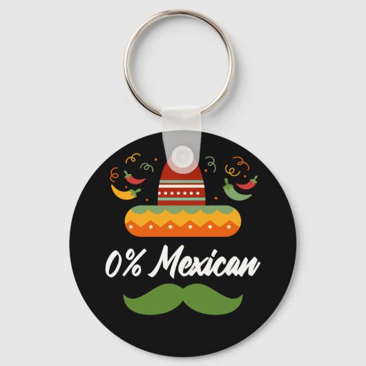 0 % Mexicaans Cinco de Drinko Cinco de Mayo Sleutelhanger (Voorkant)
