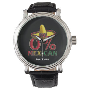 0% Mexicaans Grappig Cinco De Mayo Hilarious Horloge