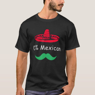 0 Mexicaans met Sombrero en snor voor Cinco de T-shirt