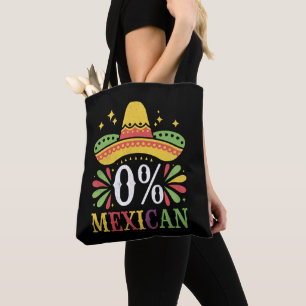 0% Mexicaans Nul Procent Grappig Cinco De Mayo Draagtas