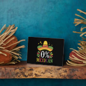 0% Mexicaans Nul Procent Grappig Cinco De Mayo Fotoplaat (Zijkant)