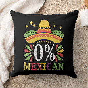 0% Mexicaans Nul Procent Grappig Cinco De Mayo Kussen