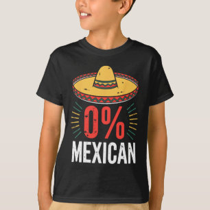 0% Mexicaans Shirt Grappige Mannen Vrouwen Cinco d