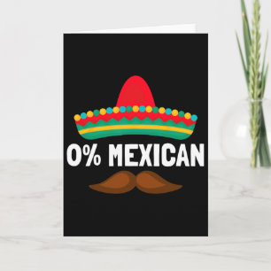 0% Mexicaanse Cinco De Mayo Fiesta Hoed Grappige M Kaart