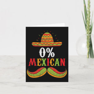0% Mexicaanse Cinco De Mayo Fiesta Sombrero Funny Kaart