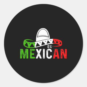 0% Mexicaanse Cinco De Mayo Fiesta Sombrero Grappi Ronde Sticker