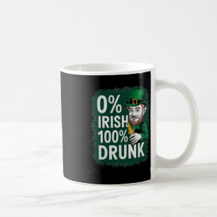 0 procent Iers 100 procent Drink niet Iers St. Pa Koffiemok