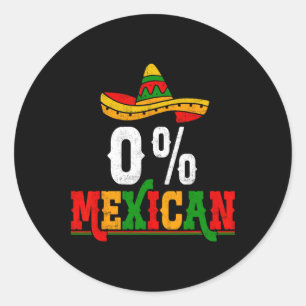 0 procent Mexicaanse Fiesta Mexico Party Cinco de Ronde Sticker