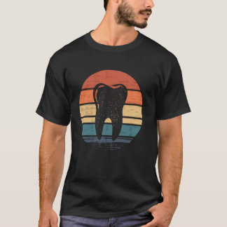 0 Retro Molaire Tandarts Cadeaus voor Mondhygiënis T-shirt