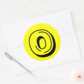 0 Stickers grand rond jaune par Janz (Enveloppe)