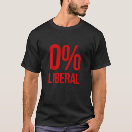0 T-shirt libéral conservateur zéro pour cent (Devant)